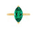 LULU - Marquise Emerald 18k Yellow Gold Petite Solitaire Ring Engagement Ring Lily Arkwright