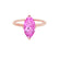 LULU - Marquise Pink Sapphire 18k Rose Gold Petite Solitaire Ring Engagement Ring Lily Arkwright