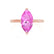 LULU - Marquise Pink Sapphire 18k Rose Gold Petite Solitaire Ring Engagement Ring Lily Arkwright