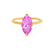 LULU - Marquise Pink Sapphire 18k Yellow Gold Petite Solitaire Ring Engagement Ring Lily Arkwright