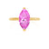 LULU - Marquise Pink Sapphire 18k Yellow Gold Petite Solitaire Ring Engagement Ring Lily Arkwright