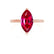 LULU - Marquise Ruby 18k Rose Gold Petite Solitaire Ring Engagement Ring Lily Arkwright