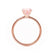 LULU - Cushion Champagne Sapphire 18k Rose Gold Petite Solitaire Ring