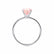 LULU - Cushion Champagne Sapphire 950 Platinum Petite Solitaire Ring