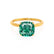 LULU - Cushion Emerald 18k Yellow Gold Petite Solitaire Ring