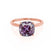 LULU - Cushion Alexandrite 18k Rose Gold Petite Solitaire Ring