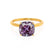 LULU - Cushion Alexandrite 18k Yellow Gold Petite Solitaire Ring