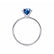 LULU - Cushion Blue Sapphire 950 Platinum Petite Solitaire Ring