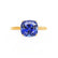 LULU - Cushion Blue Sapphire 18k Yellow Gold Petite Solitaire Ring