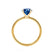 LULU - Cushion Blue Sapphire 18k Yellow Gold Petite Solitaire Ring