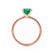 LULU - Cushion Emerald 18k Rose Gold Petite Solitaire Ring