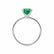 LULU - Cushion Emerald 18k White Gold Petite Solitaire Ring