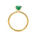 LULU - Cushion Emerald 18k Yellow Gold Petite Solitaire Ring