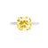 LULU - Cushion Yellow Sapphire 950 Platinum Petite Solitaire Ring