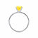 LULU - Cushion Yellow Sapphire 950 Platinum Petite Solitaire Ring