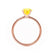 LULU - Cushion Yellow Sapphire 18k Rose Gold Petite Solitaire Ring