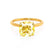 LULU - Cushion Yellow Sapphire 18k Yellow Gold Petite Solitaire Ring