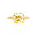 LULU - Cushion Yellow Sapphire 18k Yellow Gold Petite Solitaire Ring