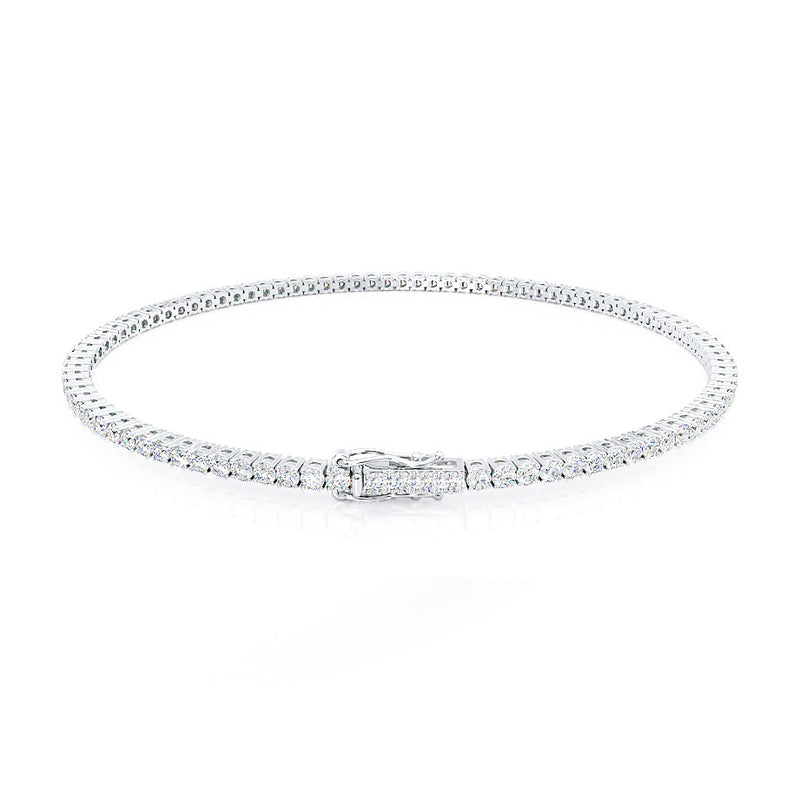 MONACO - 2 Total Carat Lab Diamond Tennis Bracelet Platinum Bracelet Lily Arkwright
