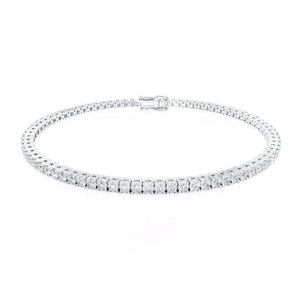 Diamond tennis bracelets white gold on sale