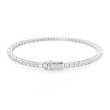 MONACO - 4 Total Carat Lab Diamond Tennis Bracelet 18k White Gold Bracelet Lily Arkwright
