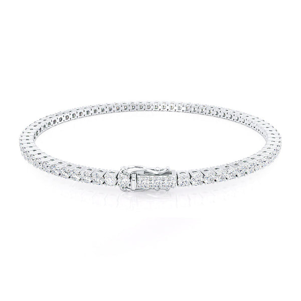 MONACO - 4 Total Carat Lab Diamond Tennis Bracelet Platinum Bracelet Lily Arkwright