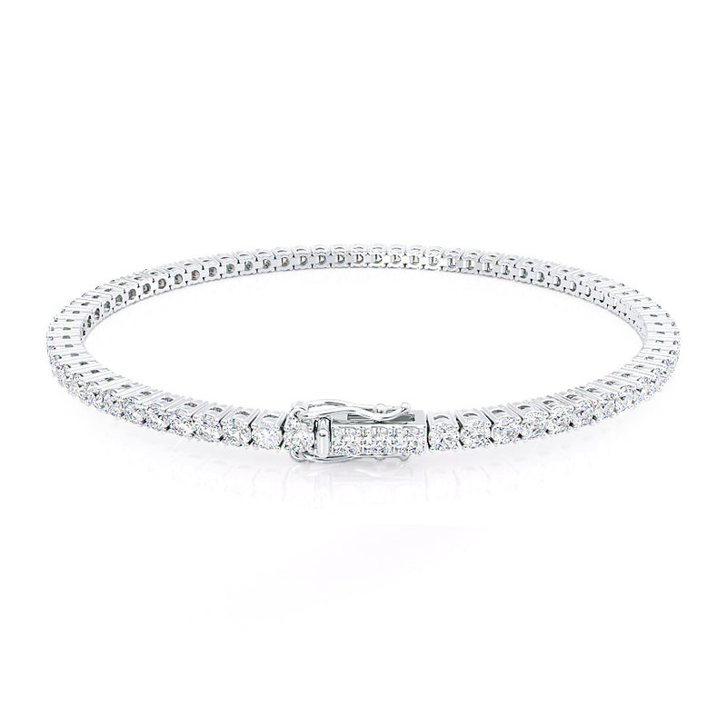MONACO - 4 Total Carat Lab Diamond Tennis Bracelet Platinum Bracelet Lily Arkwright
