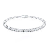 MONACO - 5 Total Carat Lab Diamond Tennis Bracelet 18k White Gold Bracelet Lily Arkwright