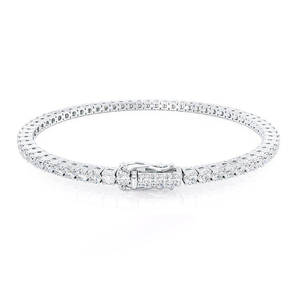 MONACO - 5 Total Carat Lab Diamond Tennis Bracelet Platinum Bracelet Lily Arkwright