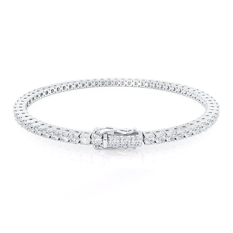 MONACO - 5 Total Carat Lab Diamond Tennis Bracelet Platinum Bracelet Lily Arkwright