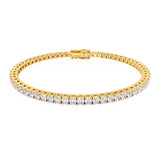 MONACO - 5 Total Carat Lab Diamond Tennis Bracelet 18k Yellow Gold Bracelet Lily Arkwright