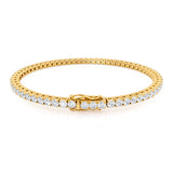 MONACO - 5 Total Carat Lab Diamond Tennis Bracelet 18k Yellow Gold Bracelet Lily Arkwright