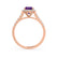 OPHELIA - Lab Grown Alexandrite & Diamond 18K Rose Gold Halo Engagement Ring Lily Arkwright