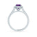 OPHELIA - Lab Grown Alexandrite & Diamond 18K White Gold Halo Engagement Ring Lily Arkwright