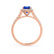OPHELIA - Lab Grown Blue Sapphire & Diamond 18K Rose Gold Halo Engagement Ring Lily Arkwright