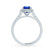 OPHELIA - Lab Grown Blue Sapphire & Diamond 18K White Gold Halo Engagement Ring Lily Arkwright