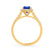 OPHELIA - Lab Grown Blue Sapphire & Diamond 18K Yellow Gold Halo Engagement Ring Lily Arkwright