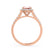 OPHELIA - Lab Grown Champagne Sapphire & Diamond 18K Rose Gold Halo Engagement Ring Lily Arkwright