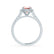 OPHELIA - Lab Grown Champagne Sapphire & Diamond 18K White Gold Halo Engagement Ring Lily Arkwright