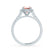 OPHELIA - Lab Grown Champagne Sapphire & Diamond Platinum Halo Engagement Ring Lily Arkwright