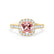 OPHELIA - Lab Grown Champagne Sapphire & Diamond 18K Yellow Gold Halo Engagement Ring Lily Arkwright