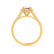 OPHELIA - Lab Grown Champagne Sapphire & Diamond 18K Yellow Gold Halo Engagement Ring Lily Arkwright
