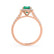 OPHELIA - Lab Grown Emerald & Diamond 18K Rose Gold Halo Engagement Ring Lily Arkwright