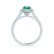 OPHELIA - Lab Grown Emerald & Diamond Platinum Halo Engagement Ring Lily Arkwright