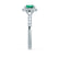 OPHELIA - Lab Grown Emerald & Diamond 18K White Gold Halo Engagement Ring Lily Arkwright