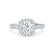 OPHELIA - Cushion Moissanite & Diamond 18k White Gold Halo Ring Engagement Ring Lily Arkwright