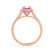 OPHELIA - Lab Grown Pink Sapphire & Diamond 18K Rose Gold Halo Engagement Ring Lily Arkwright