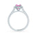 OPHELIA - Lab Grown Pink Sapphire & Diamond 18K White Gold Halo Engagement Ring Lily Arkwright