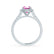 OPHELIA - Lab Grown Pink Sapphire & Diamond Platinum Halo Engagement Ring Lily Arkwright
