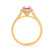 OPHELIA - Lab Grown Pink Sapphire & Diamond 18K Yellow Gold Halo Engagement Ring Lily Arkwright